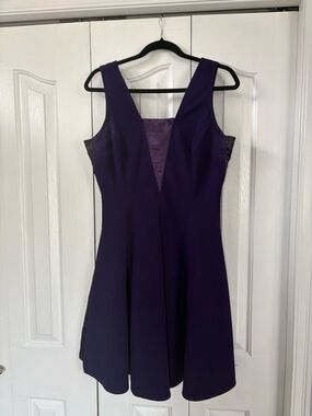 Ricki's Sleeveless Deep Purple V-Neck Fit & Flare Mini Dress